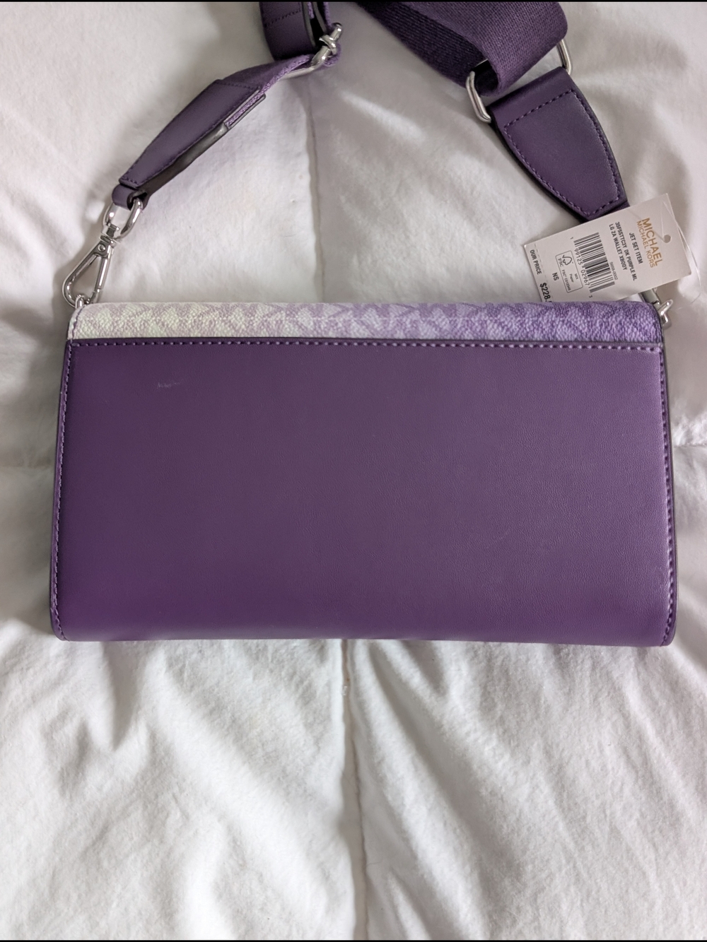 Michael Kors Jet Set Purple Signature Logo Crossbody Bag - Picture 2 of 10